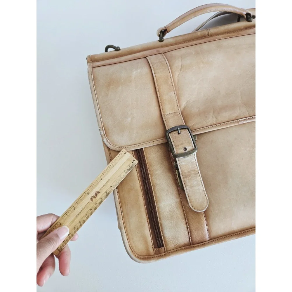 Vintage Charlie Leather Company Shoulder Computer Bag Sache